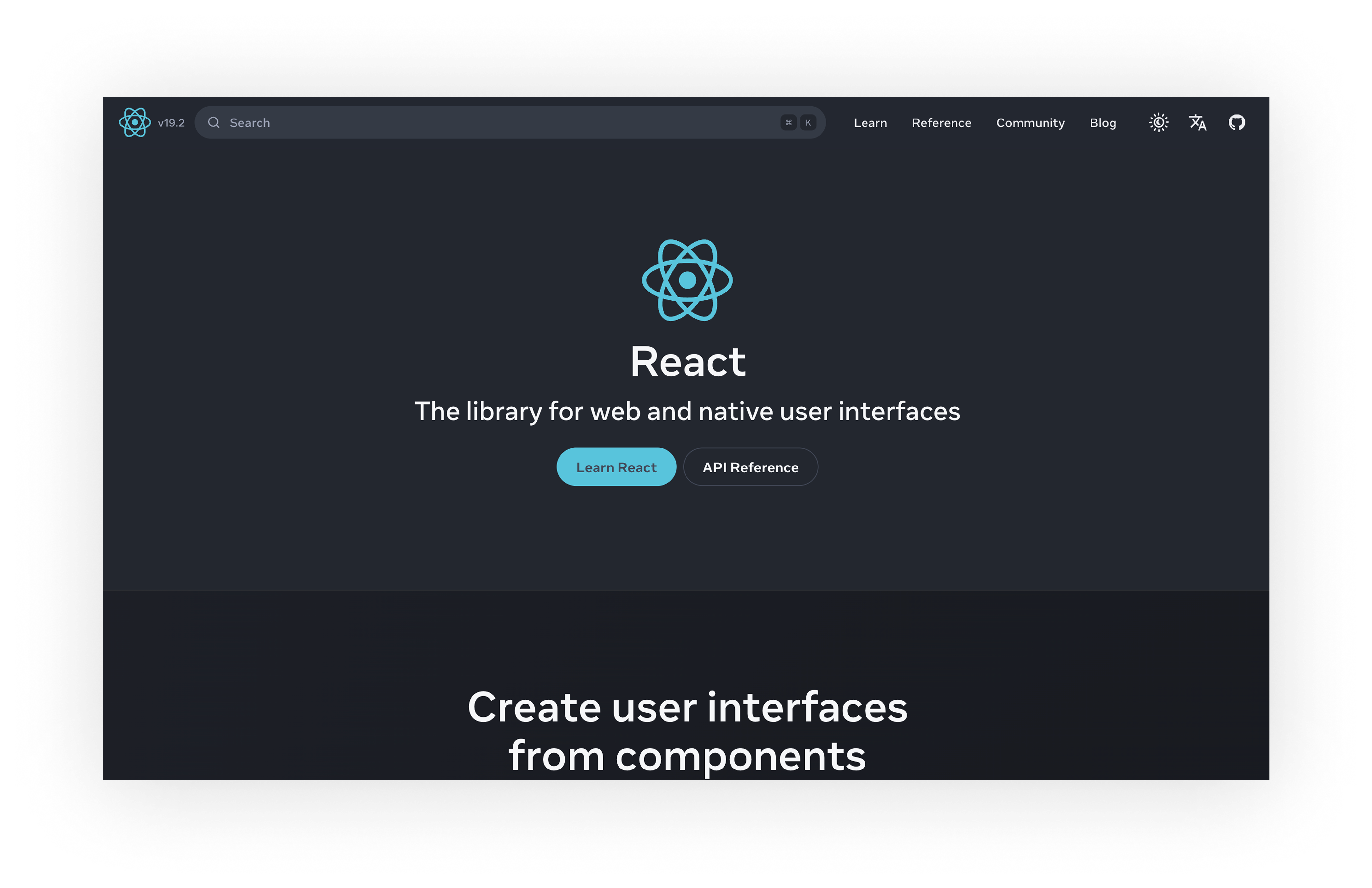 React