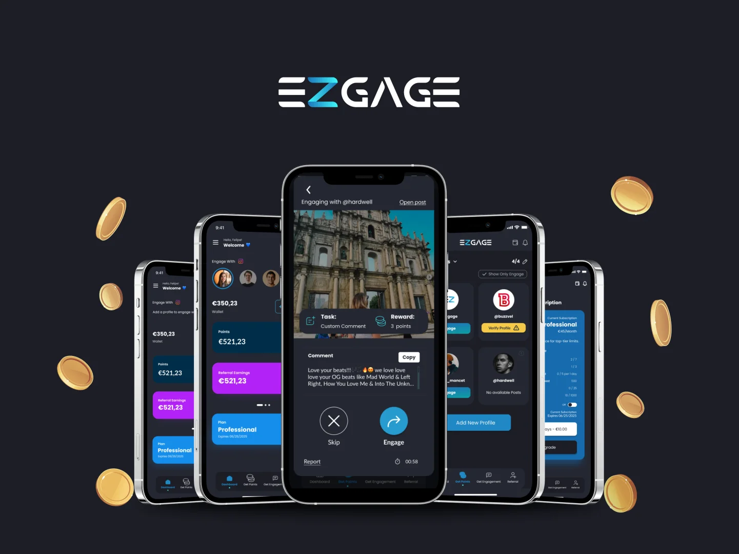 Ezgage - Social Media Engagement